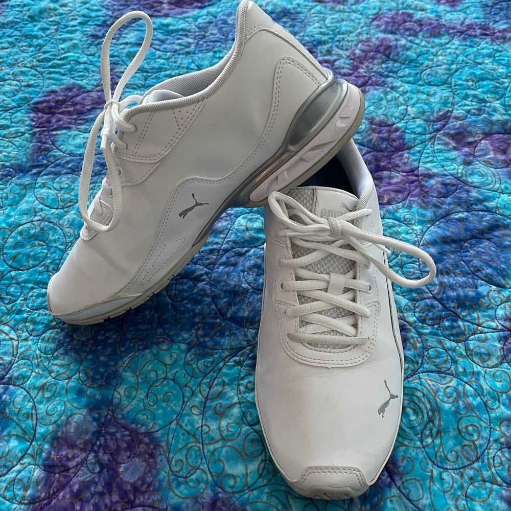 White Puma Tennis Shoes
